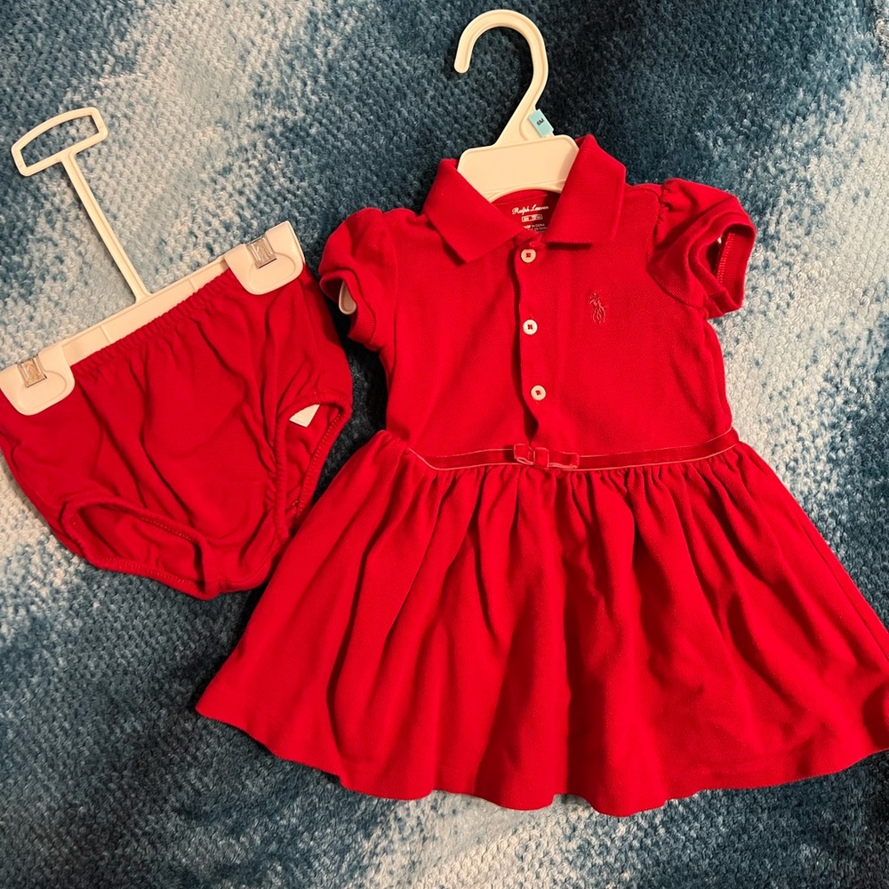 Ralph Lauren baby girl red dress 6M